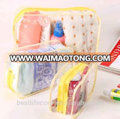 2017 Clear Plastic PVC Toiletry Bags With Custom Logo